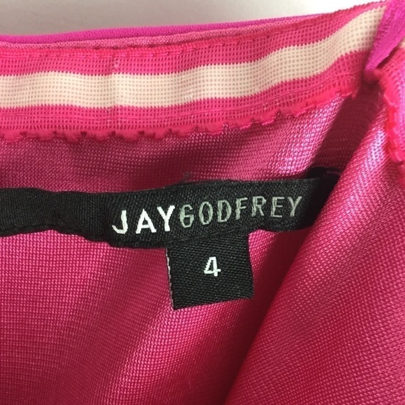 JAYGODFREY Pink Ruffle Off-the-Shoulder Jumpsuit Size 4 - Picture 6 of 8